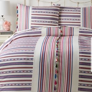 Anthropologie Woven Rosado Duvet + MATCHING SHAMS